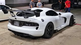 Twin Turbo Viper 1100hp Lambo Turbo Civic amp Mustangs go STREET RACING [upl. by Atteuqcaj]