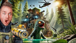 We Spent 100 Hours catching Real Life Pond Monster The Movie Floating Box Fort Spy Base [upl. by Anitsyrhc]