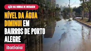 BOMBAS DE DRENAGEM DIMINUEM NÃVEL DA ÃGUA EM BAIRROS DE PORTO ALEGRE [upl. by Nichola]