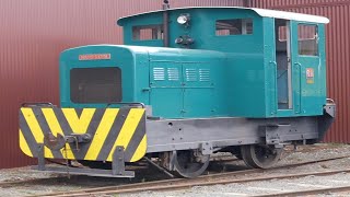 Ruston and Hornsby Locomotive Shunter 458956 at the Plains Railway in Ashburton [upl. by Atiluap]