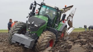 Fendt 1050 Vario diepploegen bij Van Werven deep ploughing Trekkerweb pure sound [upl. by Elbag]