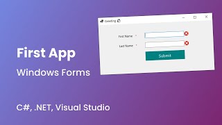 C Windows Form Tutorial for Beginners First App [upl. by Oileduab]