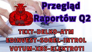 Przegląd raportów ze Spółek za Q2 cz2 TEXTDELKOVOTUMXBSELEKTROISONELINTROLEDINVESTATM [upl. by Neehsuan358]