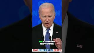 Confused Joe Biden talks very unclearly donaldtrump debatepresidencial2024 trump joebiden [upl. by Anetsirhc]