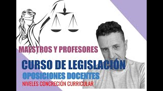 Niveles de Concreción Curricular  LEGISLACION OPOSICIONES DOCENTES [upl. by Vada]