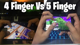 4 finger Claw Vs 5 Finger Claw on IPhone  Fortnite Mobile [upl. by Hildegarde]