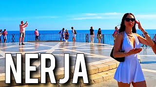 NERJA 🇪🇦 Beautiful Mediterranean Village Summer 2023 June Costa del Sol Spain 4K [upl. by Nimajnab460]