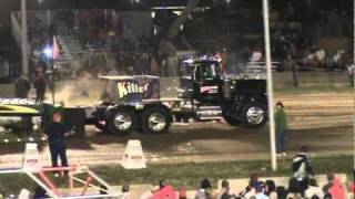 NTPA Full Pull Productions Big RigsSuper Semis Canfield Fair 9410 [upl. by Ewell]