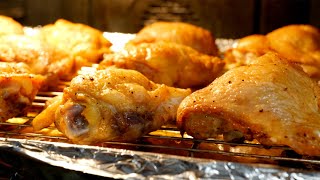 How to make Juicy Crispy Oven Baked Chicken Recipe  Views on the road Chicken [upl. by Wohlen308]