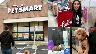 SHOP WITH ME AT PETSMART WITH MY GOLDENDOODLE PUPPY [upl. by Rufus]