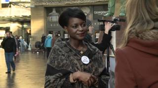 X Factors Gamu Busks on the streets of Glasgow for Scottish Charity Developing World Health [upl. by Iderf486]