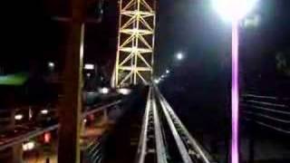 Riding Top Thrill Dragster at Night [upl. by Inerney]