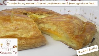 Comment faire une tourte à la pomme de terre potimarron et fromage à raclette [upl. by Entwistle]