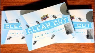 1819 Upper Deck Clear Cut Hockey Hobby Box Break  3 Boxes [upl. by Jo-Anne]