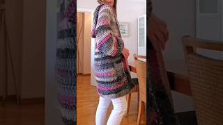 ChaquetaCardigan capucha en crochetTuturial en BCNcrochet [upl. by Ednyl48]