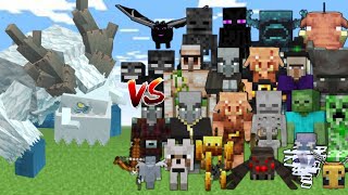 Insane Fight Frostmaw vs All Mob in Minecraft x100 minecraft gaming viral [upl. by Oppen]