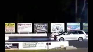 Toyota Sienna beats tuned WRX at drag strip 14 mile [upl. by Audrit]