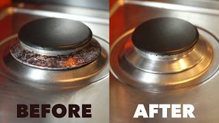 HOW TO CLEAN EASILY a GAS STOVE [upl. by Moureaux207]