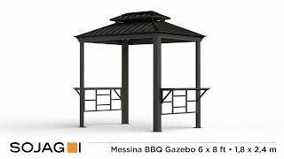 Take a 360 Look at Sojag Messina BBQ Gazebo [upl. by Yerrot]