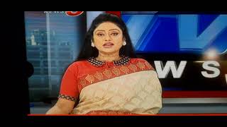 Beautiful Newsreader Kalyani in white saree 1 [upl. by Ingeborg]