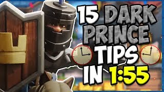 15 QUICK Tips About Dark Prince🛡️ Clash Royale [upl. by Siddon]