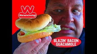 Weinerschnitzel® Blazin’ Bacon Guacamole Burger REVIEW [upl. by Anawek758]