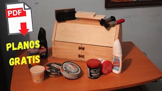 Como hacer un cajón de bolero PLANOS GRATIS  how to make a shoe polish [upl. by Ayerdna]