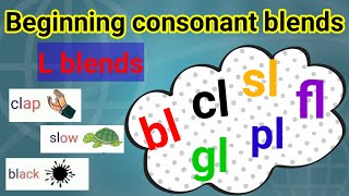 Beginning consonant blends L blends blplclflglsl blend words [upl. by Audley]