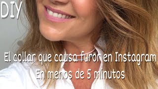 DIY Hazte el COLLAR que está REVOLUCIONANDO Instagram por menos de 2 euros  2019 Awesome necklace [upl. by Natividad]