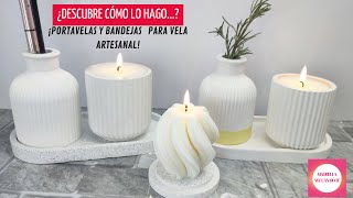 COMO HACER ENVASE Y PORTAVELA DE YESO PARA VELA ARTESANAL [upl. by Bonnibelle]