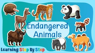 ABC Endangered Animals  Interesting and Educational Endangered Species Facts [upl. by Delogu]