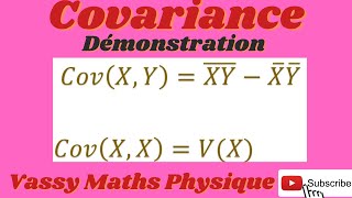 Covariance dune série statistique à deux variables  Démonstration [upl. by Reisman]