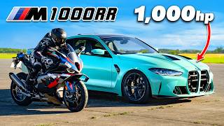 1000hp BMW M4 v M1000RR DRAG RACE [upl. by Mirabella15]