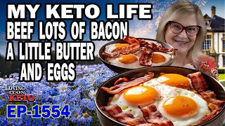 MY KETO LIFE  BEEF LOTS OF BACON A LITTLE BUTTER AND EGGS keto eggsandbacon weightloss phase1 [upl. by Gina]