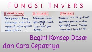 Fungsi Invers  Begini Konsep Dasar dan Cara Cepatnya ala Ajar Pipolondo [upl. by Charlean]