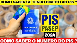 Tenho direito ao PIS 2024  Como consultar o PIS  Como saber o numero do PIS  Como receber o PIS [upl. by Nanek325]