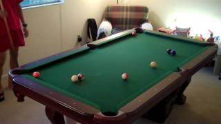 SportCraft 90in Kingsford Billiard Table with Cue Rack [upl. by Nageek]