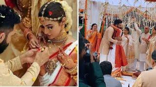 Mouni Roy Marriage दुल्हन बनीं मौनी रॉय शादी के मंडप से पति संग पहली तस्वीरें वायरल [upl. by Yak439]