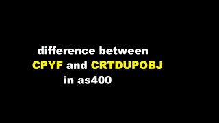 difference between CPYF and CRTDUPOBJ in as400 [upl. by Thun]