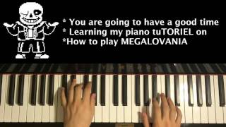 HOW TO PLAY  UNDERTALE  MEGALOVANIA Piano TuTORIEL [upl. by Mccarty]