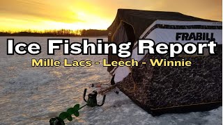 Ice Fishing Report Leech Lake Lake Winnie and Mille Lacs Lake 12212023 [upl. by Abigail]