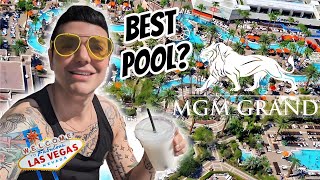 Ultimate Guide to the MGM Grand Pool Complex Top Pool in Las Vegas Review amp Tour [upl. by Wayland]