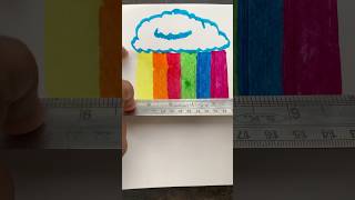 DIY Rainbow 🌈 Cloud Art shorts art ytshorts creative kids [upl. by Buskus]