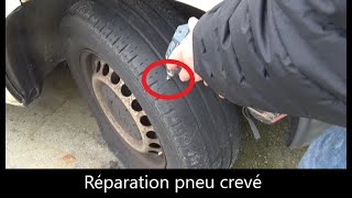 PNEU CREVÉ REPARER SOIS MÊME [upl. by Idnib713]