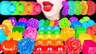 ASMR RAINBOW POP IT PUSH POP KOHAKUTO 무지개 팝잇 푸쉬팝 레인보우 장미 코하쿠토 RAINBOW ROSE CANDY EATING MUKBANG 먹방 [upl. by Nesiaj]