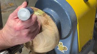 Inlaying Cracks  The Cheap Way   bowlturning inlay diy woodturning [upl. by Neyr364]