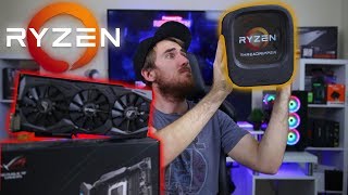 AMD Threadripper Unboxing  ASUS STRIX X399E amp VEGA 64 [upl. by Behrens]