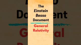 Einstein Besso Document  General Relativity  General Theory of Relativity shorts [upl. by Einner]