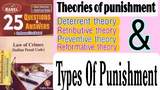 Theories of PunishmentDeterrent Retributive Preventive reformative TYPES OF PUNISHMENT  IPC [upl. by Nagel]