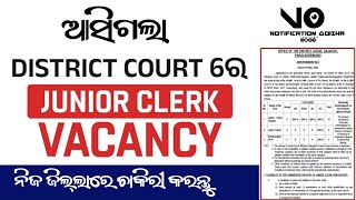 Odisha District Court Job 2024  Odisha Government Jobs 2024  3 Pass Apply Now [upl. by Eniluqaj]